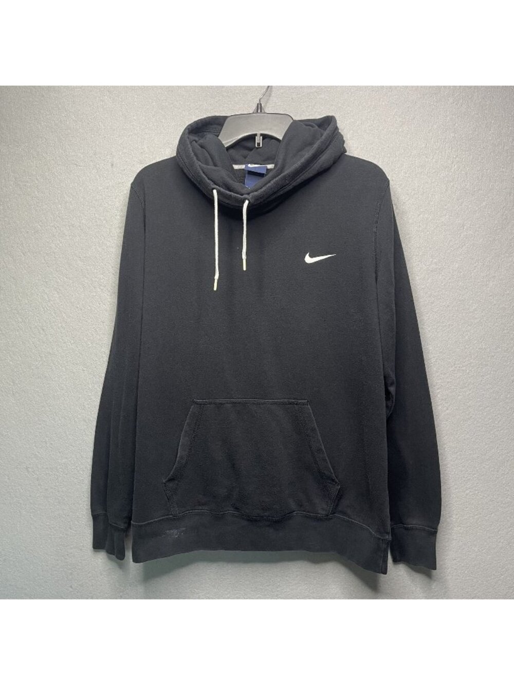 Nike Black Pullover Hoodie With White Logo XL